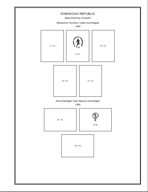 DOMINICAN REPUBLIC STAMP ALBUM PAGES 1865-2011 (281 PDF digital pages)