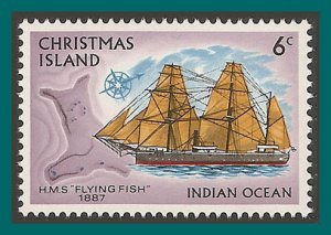 Christmas Island 1972 Ships 1, 6c MNH #44,SG42