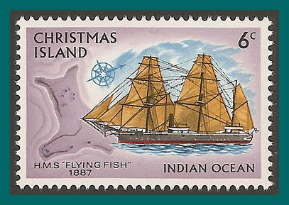 Christmas Island 1972 Ships 1, 6c MNH #44,SG42