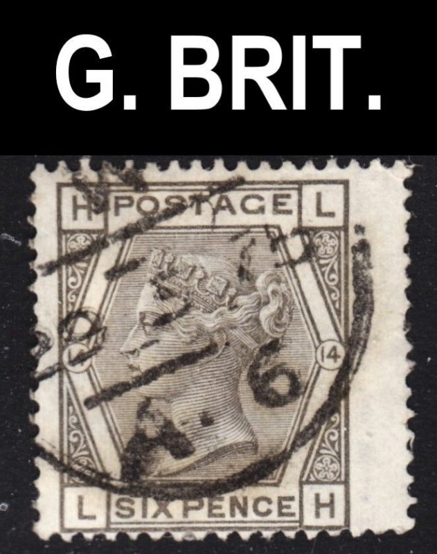 Great Britain Scott 62 plate 14 F to VF used. Wing margin. Nice cds.  FREE...