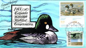 #CN4 Pintails Canada 1988 Goldberg FDC