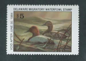 DELAWARE STATE DUCK  #4   -  MINT NEVER HINGED  -  SCV:  $35.00