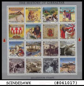 GIBRALTAR - 2000 THE HISTORY OF GIBRALTAR - MILLENNIUM MIN SHEET MNH