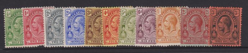 Turks & Caicos 1913 King GV Full Set Sc#25-35 Mint VLH