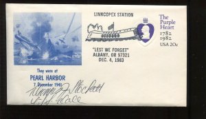 Thomas J Stockett USS Dale Pearl Harbor Survivor Signed Cover LV6401