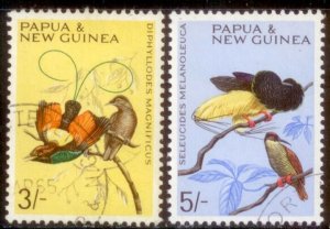 Papau New Guinea 1964 SC# 196-7 Birds Used E170