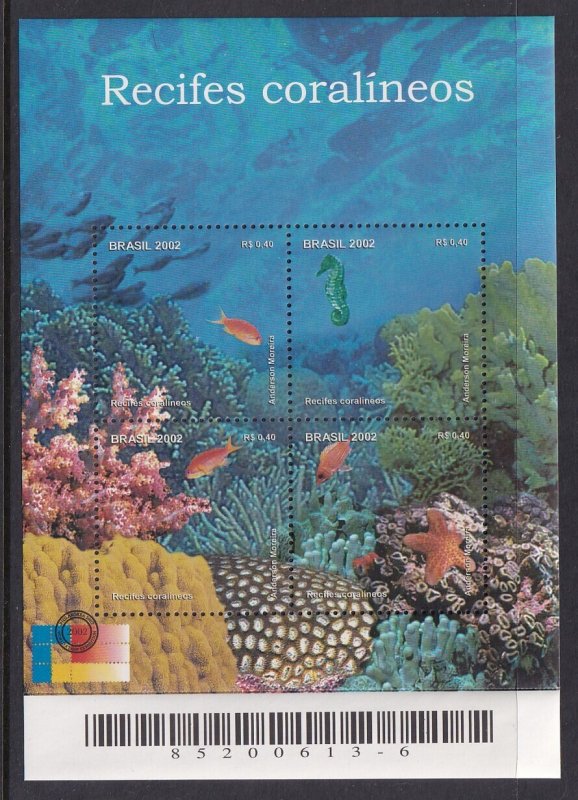 Brazil 2846 Marine Life Souvenir Sheet MNH VF