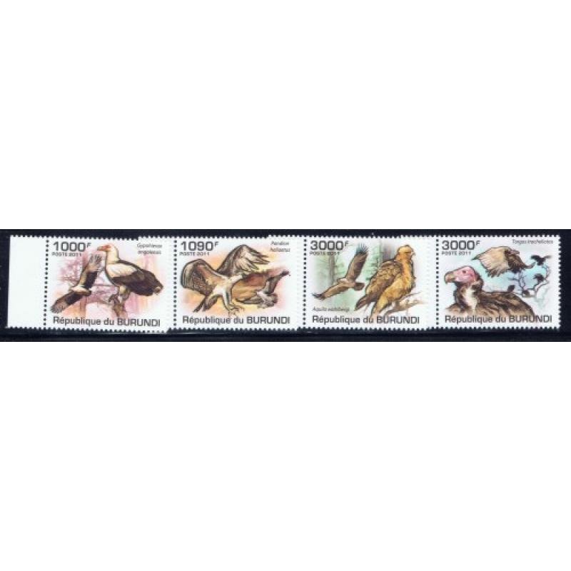 Burundi 862-65 MNH 2011 Birds of Prey (pe1017)