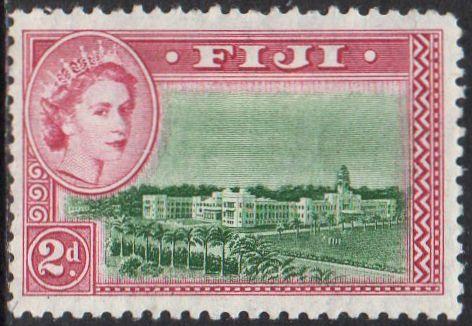 Fiji 1954	2d green and magenta MH