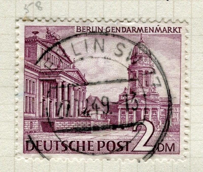 GERMANY; WEST BERLIN 1949 Buildings fine used 2DM. value