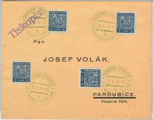 56676 - HORSE racing - Czechoslovakia - POSTAL HISTORY: Postmark on COVER 1935-