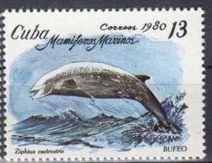 CUBA Sc# 2336 MARINE MAMMALS sea life ocean 13c 1980  MNH