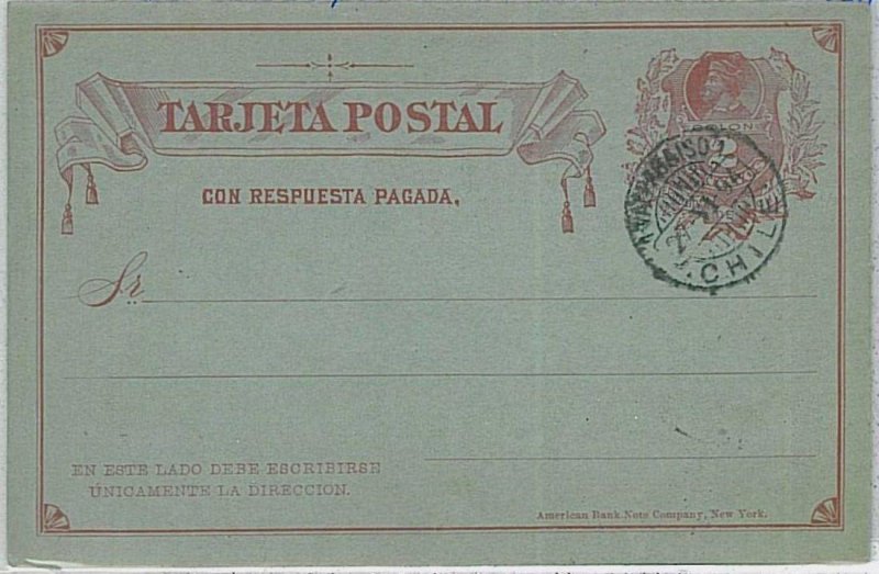 37474 - CHILE-Postal Stationery: COLUMBUS COLOMBO-DOUBLE CARD philatelic postmark-
