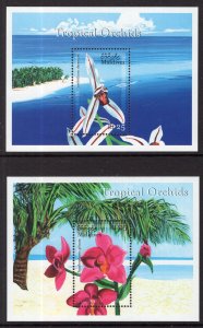 Maldive Islands 2467-2468 Orchids Souvenir Sheets MNH VF