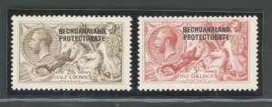 1913-24 Bechuanaland Protectorate, Stanley Gibbons #83-84, George V - Waterloo p