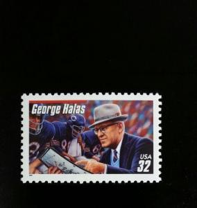 1997 32c Legendary Football Coach, George Halas Scott 3150 Mint F/VF NH