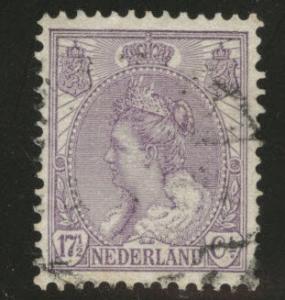 Netherlands Scott 71 used 1906 issue CV$12