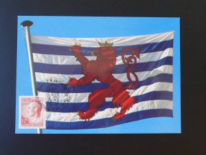 national flag commemorative card Luxembourg 1990