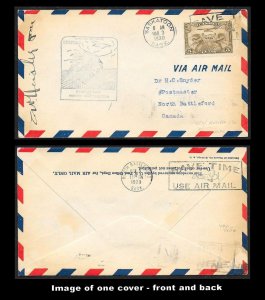 CANADA First Flight Covers (34) all early mostly Postmaster signed