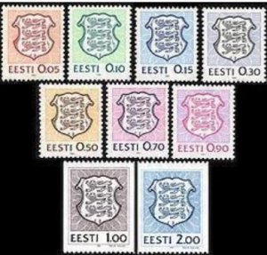 Estonia 1991 Definitive issue The 1st set after the restoration of independence