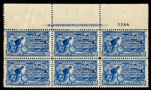 MOMEN: US STAMPS #E8 PLATE BLOCK MINT OG H LOT #70152