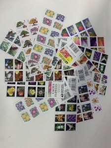 Forever stamp flower series mixed 5 sheets, total 100pcs, random style delivery