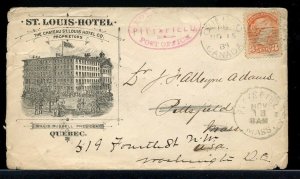 ST. Louis Hotel Quebec NO 15 84 advert redirected -- Small Queen cover Canada