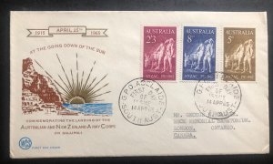 1965 Adelaide Australia First Day Cover FDc Airmy Corps To London Canada