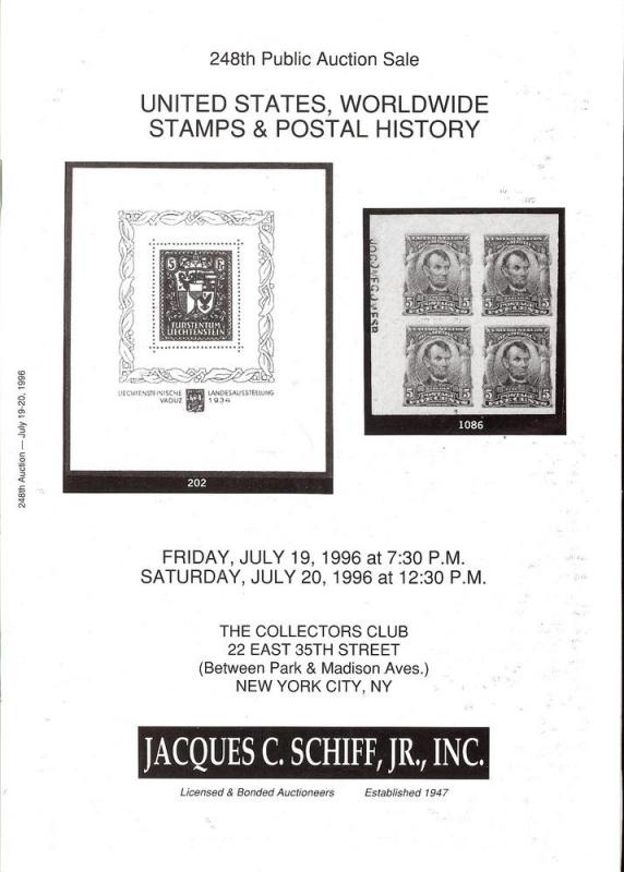 United States, Worldwide Stamps & Postal History, Schiff 248