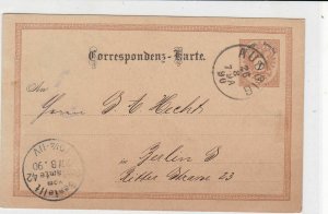 austria 1890 stamps card ref 20906