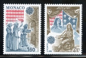 Monaco 1329-30 MNH, Europa Set from 1982.