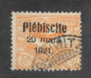 Upper Silesia Scott 36 Used 30pf O/P Dove w/ Olive Branch stamp 2017 CV $20.00