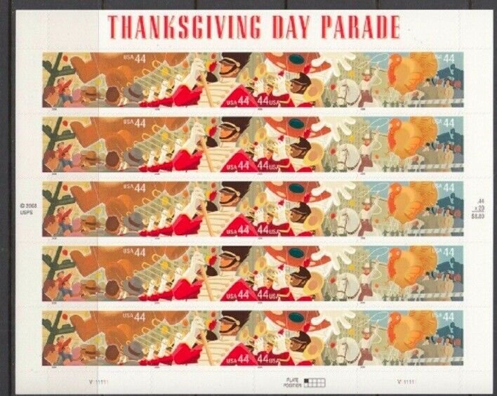 US SCOTT 4417-20 Thanksgiving Parade Mint NH