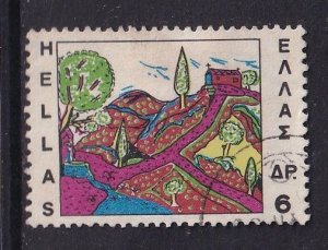 Greece  #908  used 1967 children`s drawings 6d