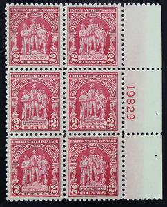  1929 Battle of Fallen Timbers VF Scott 680 MNH Plate Blo...