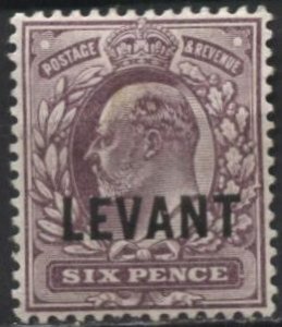 Great Britain: Turkish Empire 23 (mh, pencil mark) 6p EVII, dl vio (1906)