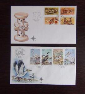 South West Africa 1975 1979 FDC x 10 Animals Birds Houses Desert Painter Fauna