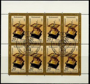 GERMANY DDR GDR Sc#2345a 1983 Sundial in M/S of 8 OG CTO