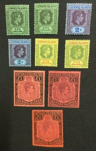 MOMEN: LEEWARD ISLANDS SG # 1938-51 MINT OG H/3NH LOT #198554-6165