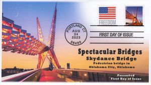 23-167, 2023, Spectacular Bridges, First Day Cover, Standard Postmark, Skydance