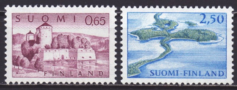 Finland. 1967. 621-22. Castle landscape. MNH.