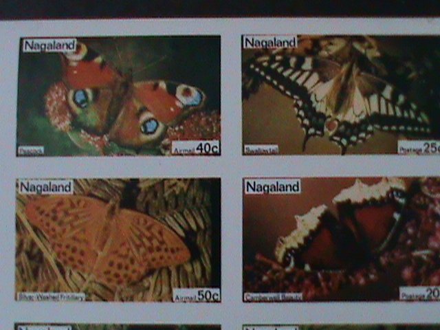 NAGALAND-  BUTTERFLIES MNH-IMPERF-SHEET VF-EST.VALUE $14  LOWEREST PRICE