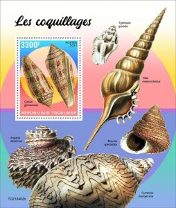 TOGO - 2021 - Shells - Perf Souv Sheet - Mint Never Hinged