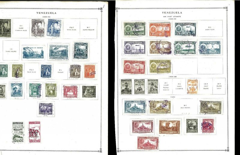 Venezuela 1879-1940 M & U on Scott International Pages