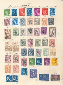 Finland Early/Mid Used MH on Pages (Apx 90 Items) CP823