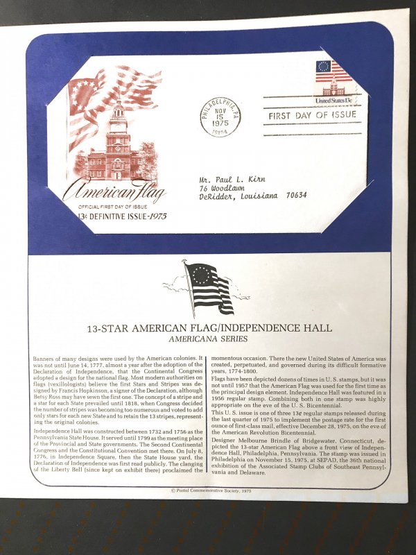 US #1622 Addressed FDC