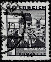 1934 Austria Scott Catalog Number 354 Used