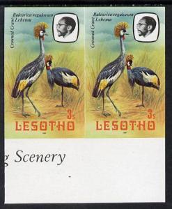 Lesotho 1981 Crowned Crane 3s def in unmounted mint imper...