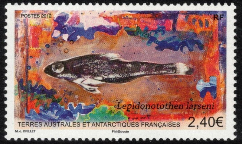 FRENCH ANTARCTIC 2012 Painted Notothen; Scott 459, Yvert 609; MNH