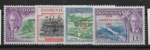 DOMINICA SG135/8 1951 NEW CONSTITUTION SET MTD MINT